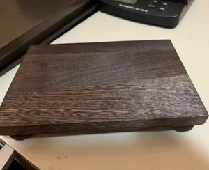 Wood Riser Rustic - Rectangular Pedestal Stand - Brown 9 x 6 Inch - Picture 1 of 9