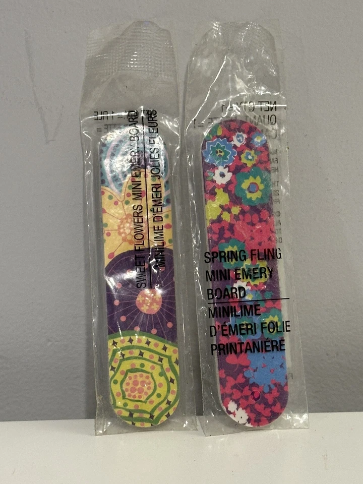 2 AVON Mini Nail Files Spring Fling & Sweet Flowers Emery Boards New/Sealed - Image 1 of 1