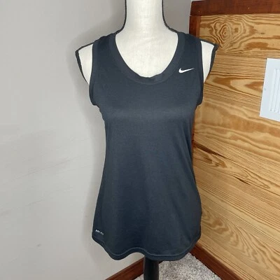 Nike Dri-Fit Sleeveless Activewear Workout Muscle Tank Top in Black Medium - Изображение 1 из 4