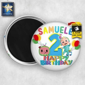 calamita magnete personalizzato COMPLEANNO COCOMELON FESTA RICORDO NOME ETA' - Imagen 1 de 1