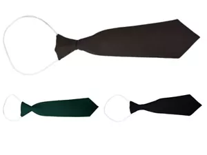 Boys Girls Neck Tie Satin Elastic Design Ideal For School Neck Wear Kids Tie - Picture 1 of 7