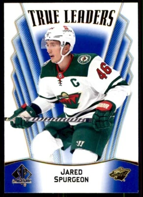2021-22 SP AUTHENTIC TRUE LEADERS BLUE JARED SPURGEON MINNESOTA WILD #TL-8 - Image 1 of 2