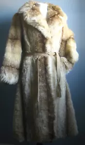 ABRIGO LARGO DE PIEL SINTÉTICA 8 MAXI TRENCH PLUMERO DIVA VINTAGE ASTRAKA visón conejo zorro - Imagen 1 de 24