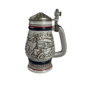 Coperchio in peltro vintage Avon 1979 birra Stein 1911 Ford modello T 1936 MG design auto - Foto 1 di 10