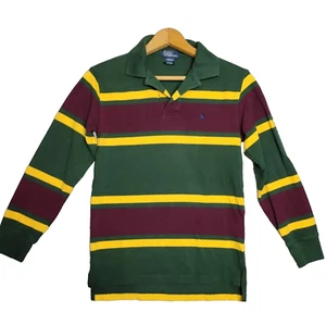 POLO RALPH LAUREN YOUTH Size Medium Long Sleeve Stripe Logo Casual Shirt - Picture 1 of 7