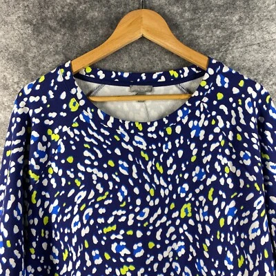 T by Talbots Sweater Women XL Blue Kaleidoscope Swirl Ponte Knit Sweatshirt Tags - Image 1 of 4