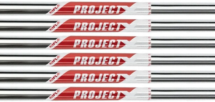 True Temper Project X Red 6.0 Stiff Flex Shafts 5-PW .355 Taper - 6 Shaft Set - Image 1 of 1