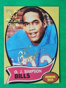 1970 Topps O.J. Simpson HOF Buffalo Bills GOLD AUTO Célébrités '94 REPRINTRARE - Photo 1 sur 3