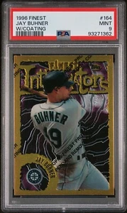 JAY BUHNER 1996 Topps Finest con rivestimento #164 come nuovo PSA 9 - Foto 1 di 2