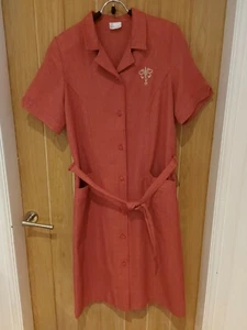 Abito vintage stile smock Sedagyl ROSA taglia 14 * perfette condizioni * - Foto 1 di 9