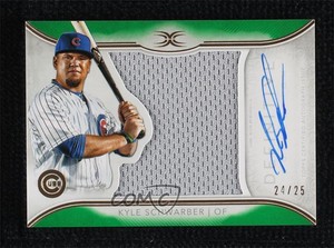 2018 Topps Definitive Collection Relic Green /25 Kyle Schwarber #ARC-KS Auto