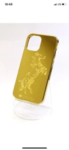 24K GOLD LUXURY iPhone 14 Pro HORSE STAND EDITION METAL CASE MAGNETIC COVER - Picture 1 of 3