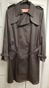 Chaqueta Stormport marrón con cinturón para hombre 42 L gabardina delineador a cuadros con cremallera - Imagen 1 de 5