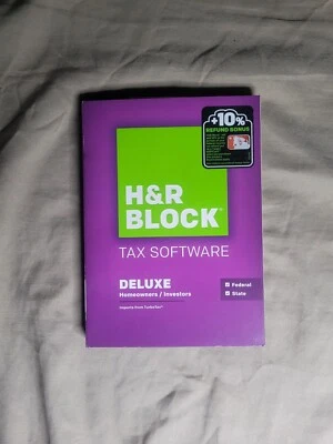H&R BLOCK 2015,Tax Software"Deluxe Homeowner/Investors"+10 Refund Bonus,Federal  - Image 1 of 4