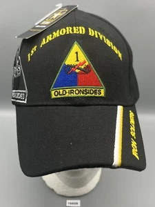 1st Armored Division Army Hat Old Ironsides Iron Soldiers Adjustables NEW TAG - Picture 1 of 6
