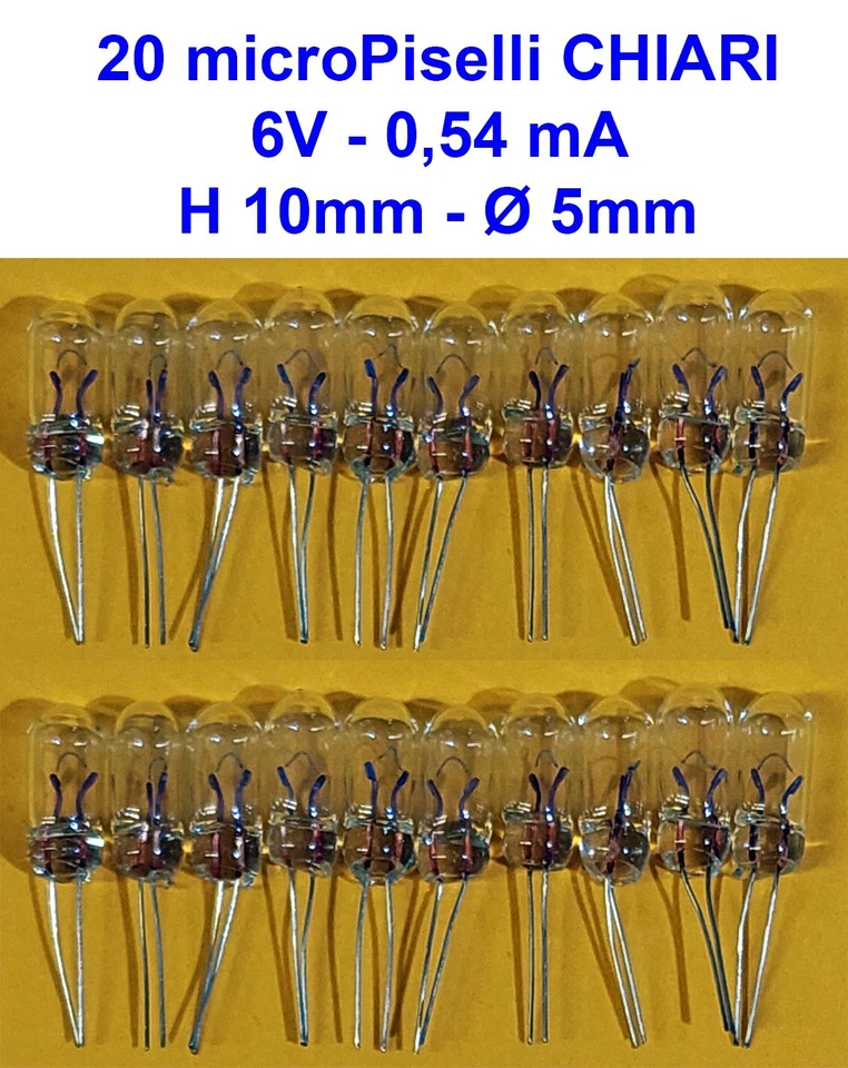 Ricambi 20 micro Pisellini di Natale 6V chiari per riparazioni - Immagine 1 di 1
