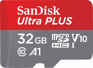 NEW SanDisk SDSQUSC-032G-AN6TN Ultra PLUS 32GB microSDHC UHS-I Memory Card NEW - Picture 1 of 3