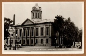 COURT HOUSE MADISON INDIANA VINTAGE RPPC POSTCARD - Bild 1 von 2