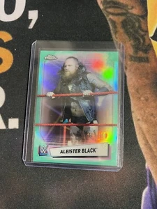 Topps Chrome WWE Aleister Black Aqua Refractor 2021/150 - Imagen 1 de 2