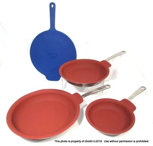 4-teiliges Set MADE IN COOKWARE ProCoat ANTIHAFT-BRATPFANNE + SCHUTZFOLIEN, Silikondeckel - Bild 1 von 12