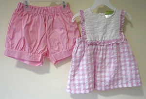 NWT Classic Whimsy Pink Check Bib Shorts Outfit Girl's Size 5 - Picture 1 of 1