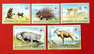 {LESOTHO- ANIMALES/ Scott #351-355/ Juego MLH/en estado bastante bueno/ CV $28,00/epictronic/JC} - Imagen 1 de 2