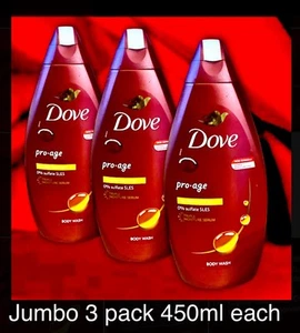 Jabón corporal 3pk Dove Pro-Age nutre la piel madura 450 ml cada triple humedad NUEVO - Imagen 1 de 24