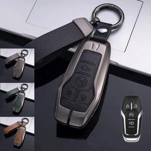 Zinc Alloy Car Key Fob Case Cover For Ford Mustang F-150 Mondeo Edge Explorer - Picture 1 of 11