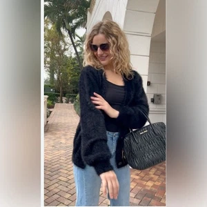 Entro Black Women's Cardigan Sweater - Picture 1 of 11