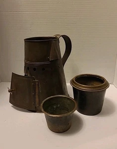 Bürgerkrieg Ära Soldaten tragbare Zelt Lampe Speisenwärmer frühe Wal Öl Beleuchtung  - Bild 1 von 21