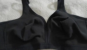 Cacique 118641 Bra 44DDD Black Comfort Straps Back Closure Polyester/Cotton EUC - Picture 1 of 3