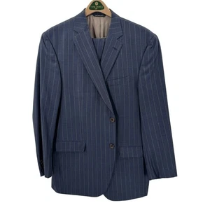 Traje Jack Victor de dos piezas azul marino/gris a rayas en mezcla de lana para hombre talla 44L - Imagen 1 de 16