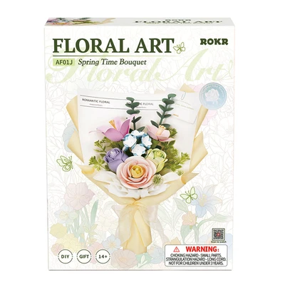 ROKR Spring Time Bouquet 3D Wooden Puzzle DIY Flower Kit AF01J Christmas Gift - Image 1 of 4