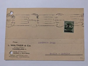 Deutsches Reich Infla Karte Firmenpost Hamburg 1923 - Bild 1 von 4