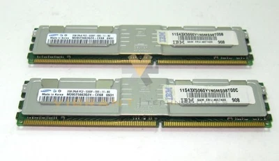 IBM 46C7419 4gb (2x2gb) PC2-5300 LP Non-Chipkill Memory Kit zj - Image 1 of 4