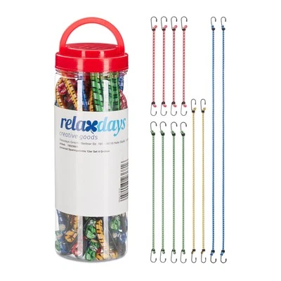 Spanngummi set Gepäckspanner 12 Stück Nylon Expander Set Zurrgurt Set flexibel - Bild 1 von 4