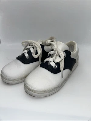 Keds School Days Sneaker Size 10.5M EUC Leather Upper Navy Blue Saddle - Image 1 of 4