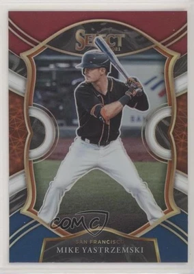 2021 Panini Select Concourse Tri-Color Prizm Mike Yastrzemski #79 - Image 1 of 2