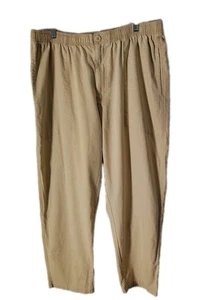 Pantalone Orton Brothers lino classico comodo kaki uomo L 29" cucitura interna minimalista - Foto 1 di 10