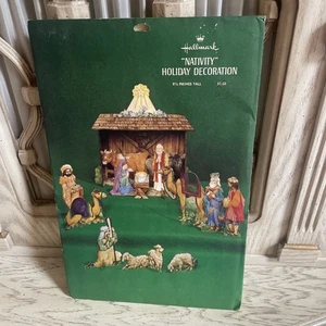Vintage New Hallmark NATIVITY Christmas Holiday Decoration Paper Cutouts ~ 1980s - Picture 1 of 7