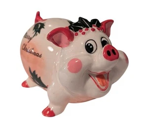 Vintage Kreiss Weihnachten Schwein Zahnstocher Vorspeise Servierer 1950er MCM Japan SELTEN 5" - Bild 1 von 15