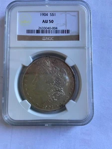 1904 Morgan Silver Dollar NGC AU50 - Picture 1 of 2
