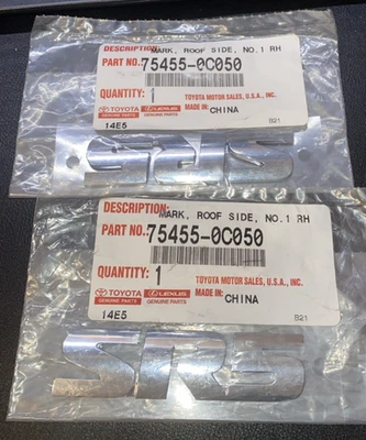 2007-2023 TOYOTA REAR ROOF SIDE SR5 EMBLEM SET OF 2 	 75455-0C050 - Image 1 of 4