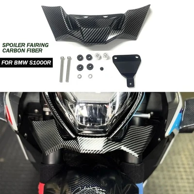 Para BMW S1000R 2021 2022 2023 2024 Cubierta Labial Delantera Alerón Carenado Fibra De Carbono Foto 1 de 4