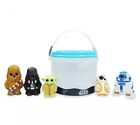 Disney Star Wars Bath Toy Set in Bucket ~ Darth Vader Chewbacca Yoda R2-D2 BB-8