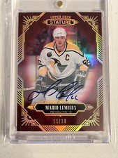 2020-21 Upper Deck Stature Red Auto Mario Lemieux 10/10🔥