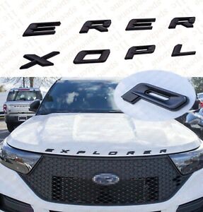 2020-2021 Explorer Ford Sport Pkg Hood Emblem Letters Decal Matte Black