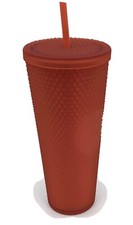 New Starbucks Jan 2021 Limited Edition Studded Tumbler Cup - Matte Red