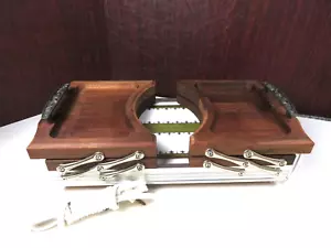Calentador de alimentos Jaxton Hot Server vintage raro de mediados de siglo con bandejas expandibles - Imagen 1 de 9
