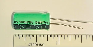 KONDENSATOR 1000uF 16V 105° RADIAL XICON LANGE LEBEN VERSAND AM SELBEN TAG (h) - Bild 1 von 2